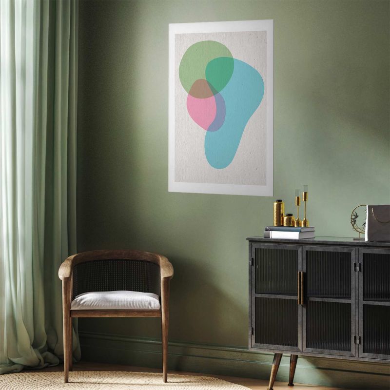 Artgeist plakat farverige pletter 40x60 cm uden ramme 1 stk