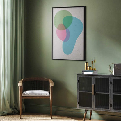 Artgeist plakat farverige pletter 40x60 cm med sort ramme, 1 stk