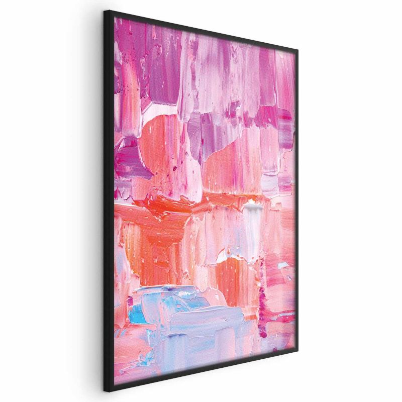 Artgeist plakat Farverige Penselstrøg 30x21 cm med sort ramme, 1 stk