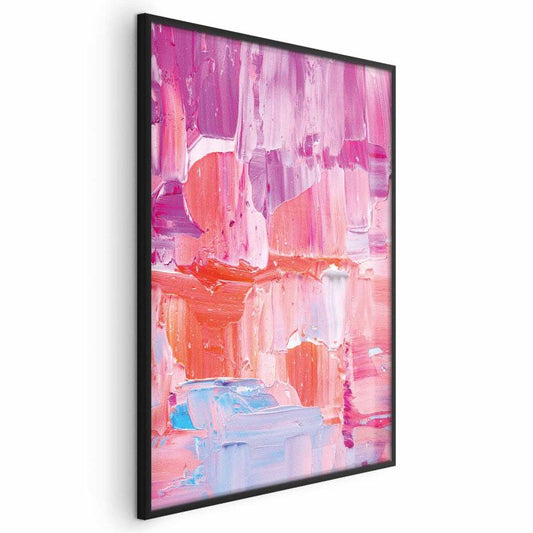 Artgeist plakat Farverige Penselstrøg 30x21 cm med sort ramme, 1 stk