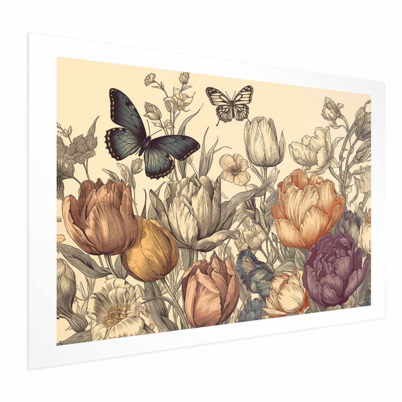 Artgeist plakat farverige tulipaner 30x21 cm uden ramme 1 stk