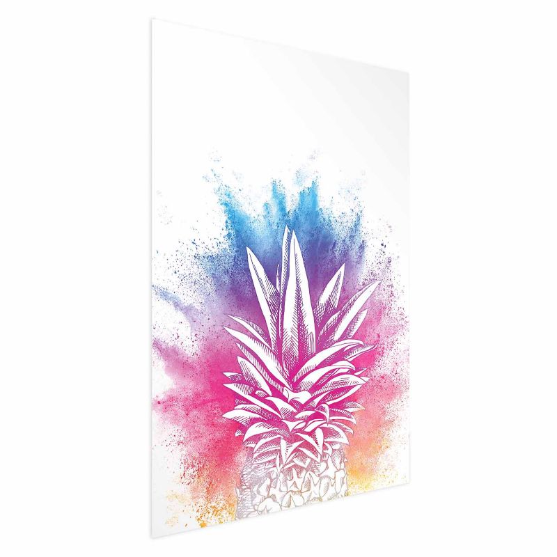Artgeist plakat farverig ananas 21 x 30 cm uden ramme, 1 stk