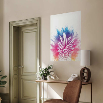 Artgeist plakat farverig ananas 21 x 30 cm uden ramme, 1 stk