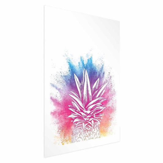 Artgeist plakat farverig ananas 60 x 90 cm uden ramme, 1 stk