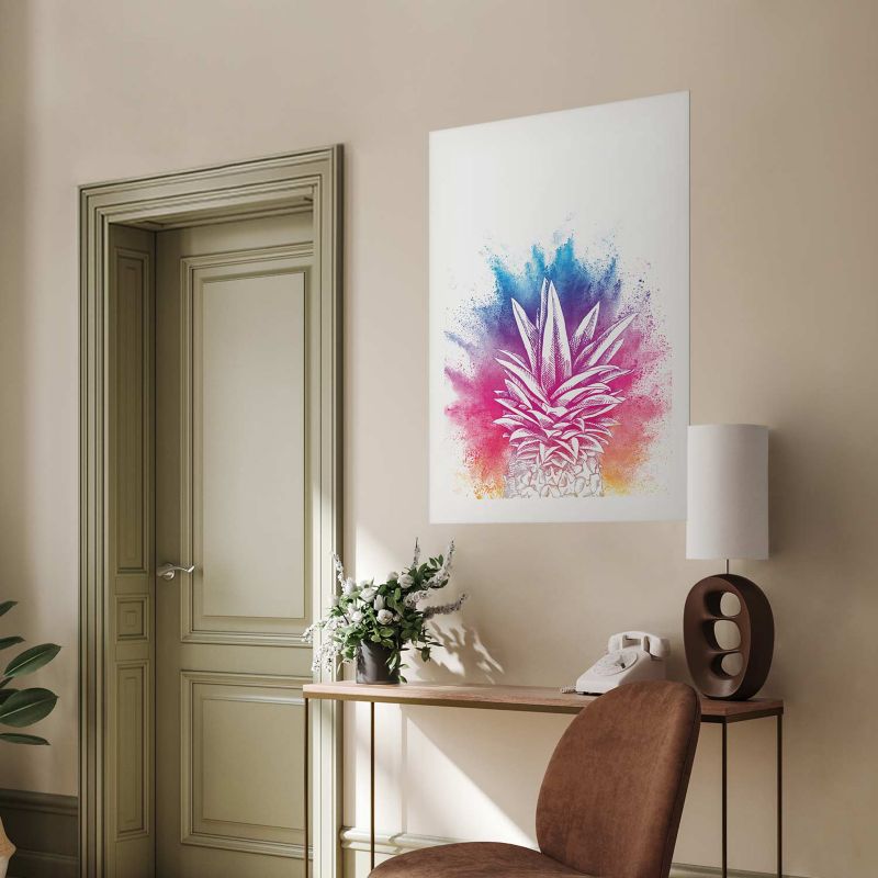 Artgeist plakat farverig ananas 60 x 90 cm uden ramme, 1 stk