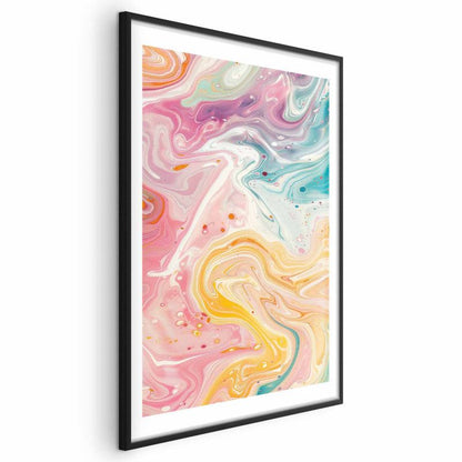 Artgeist plakat Farverig Kaos 29,7 x 42 cm med sort ramme, 1 stk