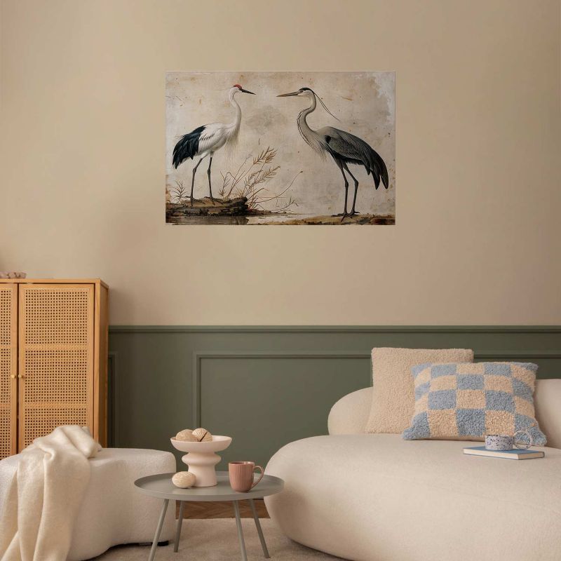 Artgeist plakat Fugle fra kobberstik 60 x 40 cm uden ramme, 1 stk