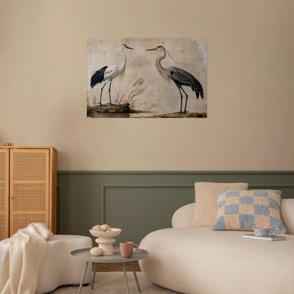 Artgeist plakat Fugle fra kobberstik 60 x 40 cm uden ramme, 1 stk