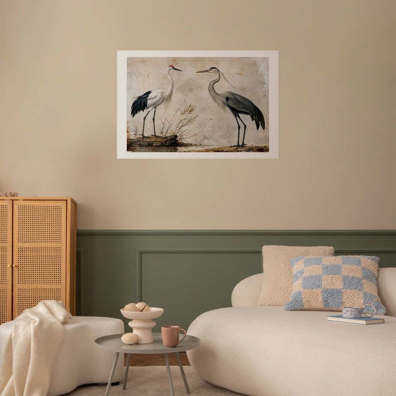 Artgeist plakat Fugle fra kobberstik 60 x 40 cm uden ramme, 1 stk