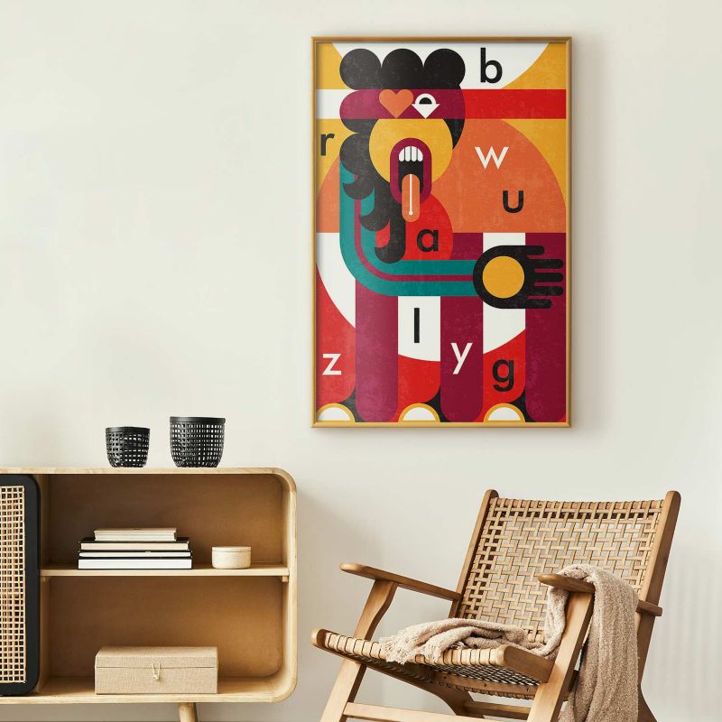 Artgeist designkunst plakat 29,7 x 42 cm med guldramme, 1 stk