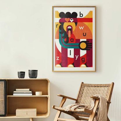 Artgeist designkunst plakat 29,7 x 42 cm med guldramme, 1 stk
