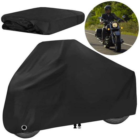 Springos vandtæt motorcykel- og scooterovertræk 250 x 105 x 125 cm, sort, 1 stk.