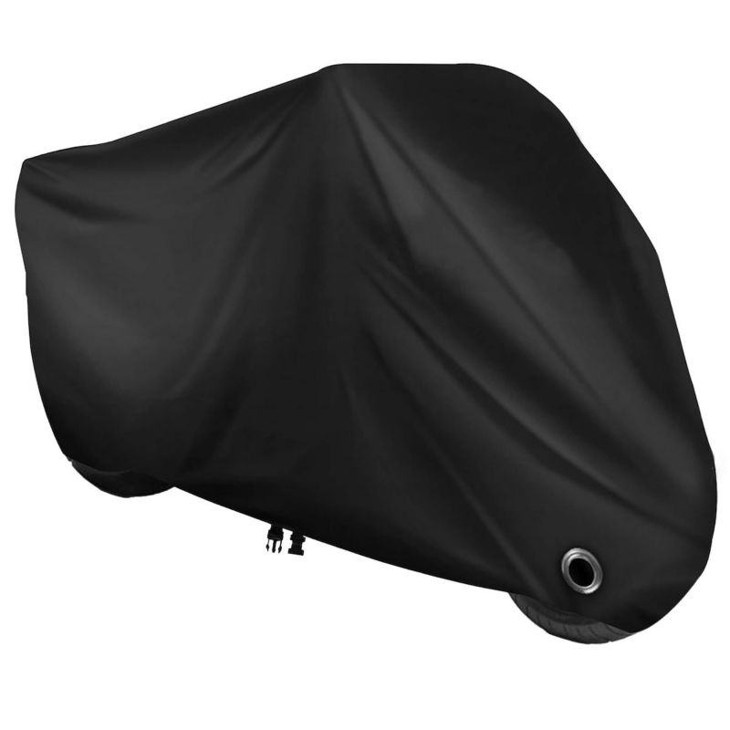 Springos vandtæt motorcykel- og scooterovertræk 250 x 105 x 125 cm, sort, 1 stk.