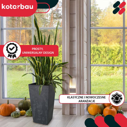 Plantekrukke med Indsats 40x40x75 cm Betonlook Marengo Grå
