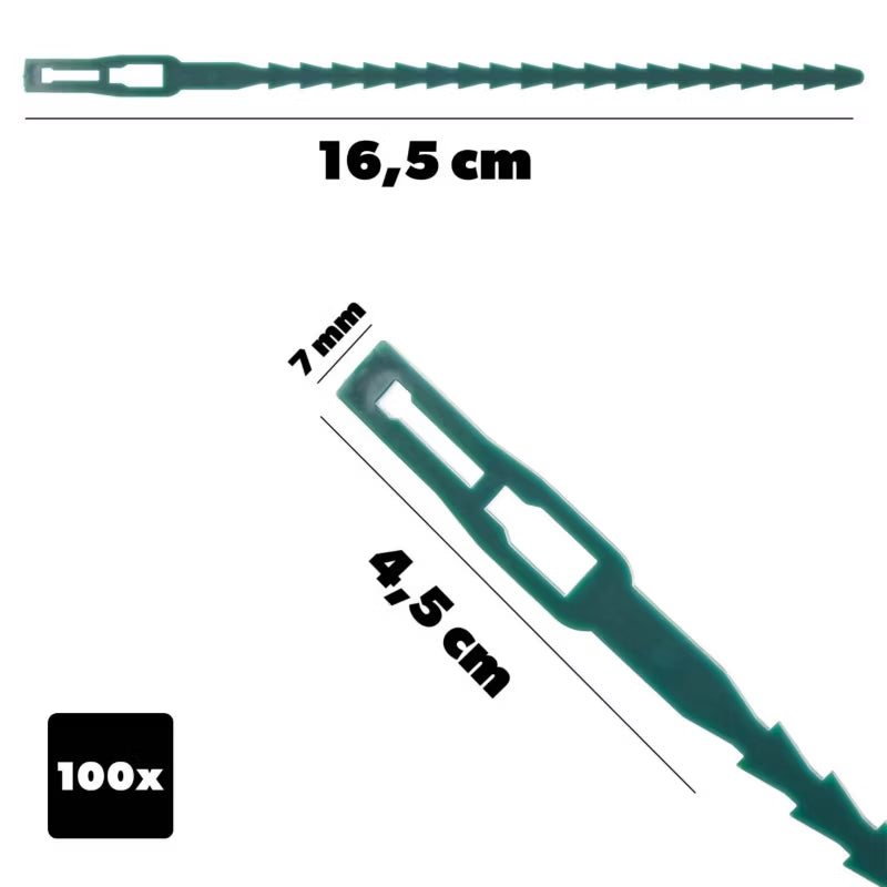 Planteopbindere 16,5 cm Grøn 100 Stk.