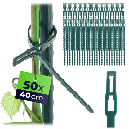 Planteopbindere 40 cm Grøn 50 Stk.