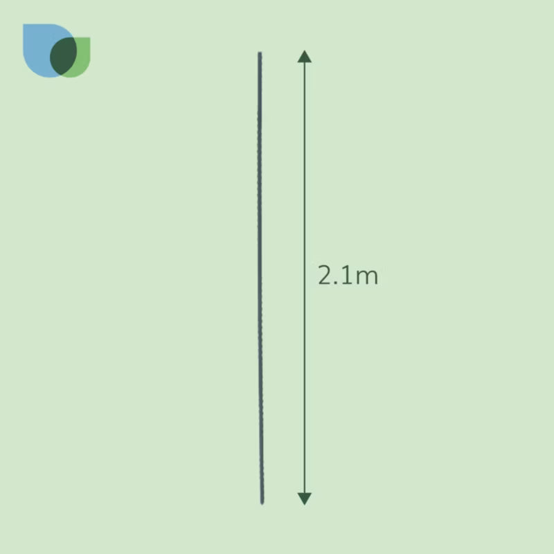 Plantepind 210 cm Ø16 mm Grøn