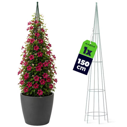 Plantesøjle Konisk 31x151 cm Grøn Stål