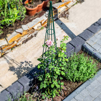 Plantesøjle Konisk 31x151 cm Grøn Stål