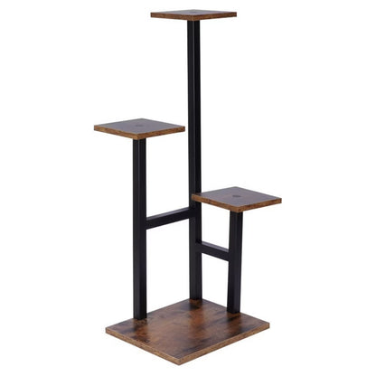 Plantestander 4 Niveauer 84 cm Sort