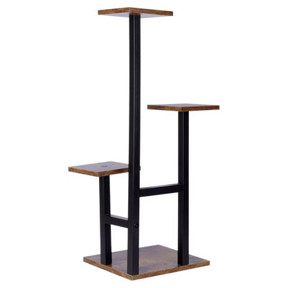 Plantestander 4 Niveauer 84 cm Sort