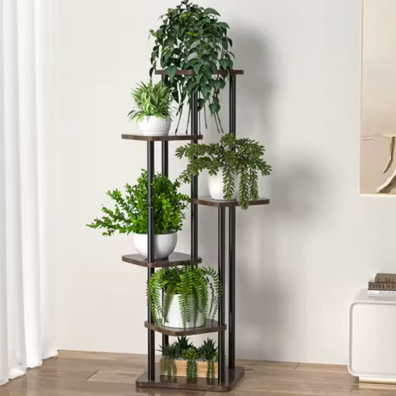 Plantestander Metal 132 cm Brun 6 Hylder