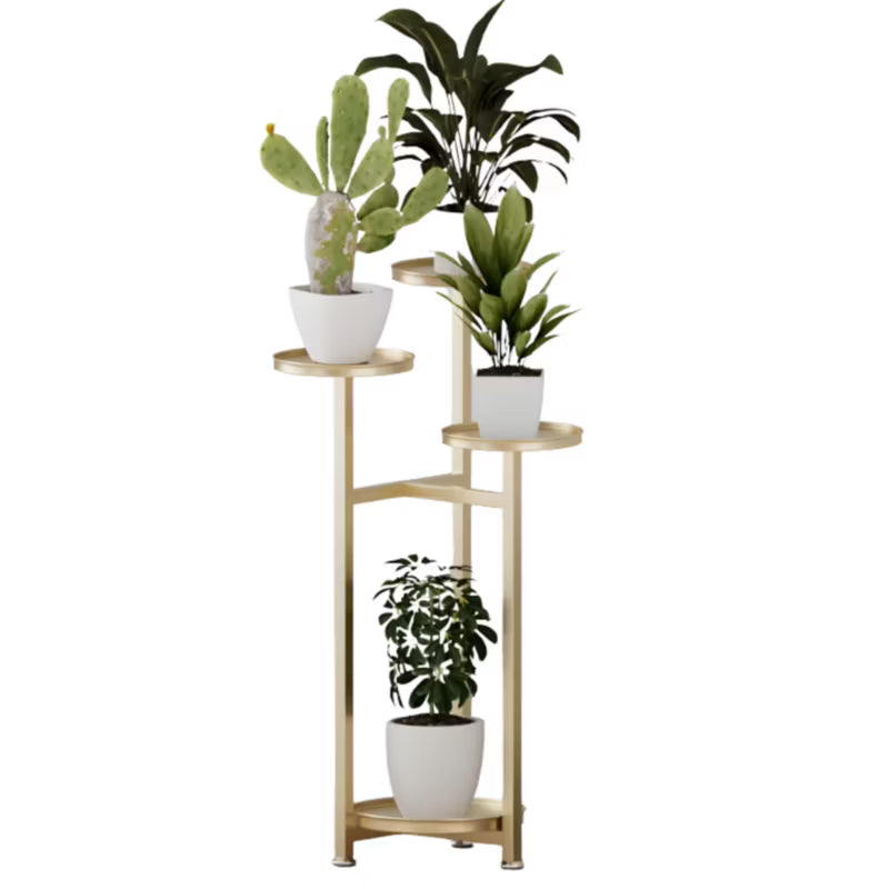 Plantestander Metal 80,5 cm 4 Niveauer Sort
