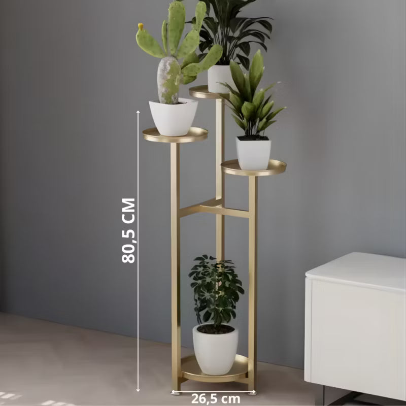 Plantestander Metal 80,5 cm 4 Niveauer Sort