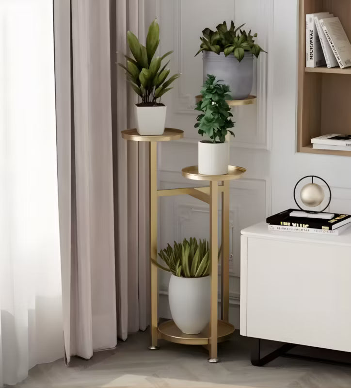 Plantestander Metal 80,5 cm 4 Niveauer Sort