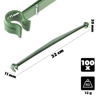 Plantestang Samler 11 mm Grøn 100 Stk.