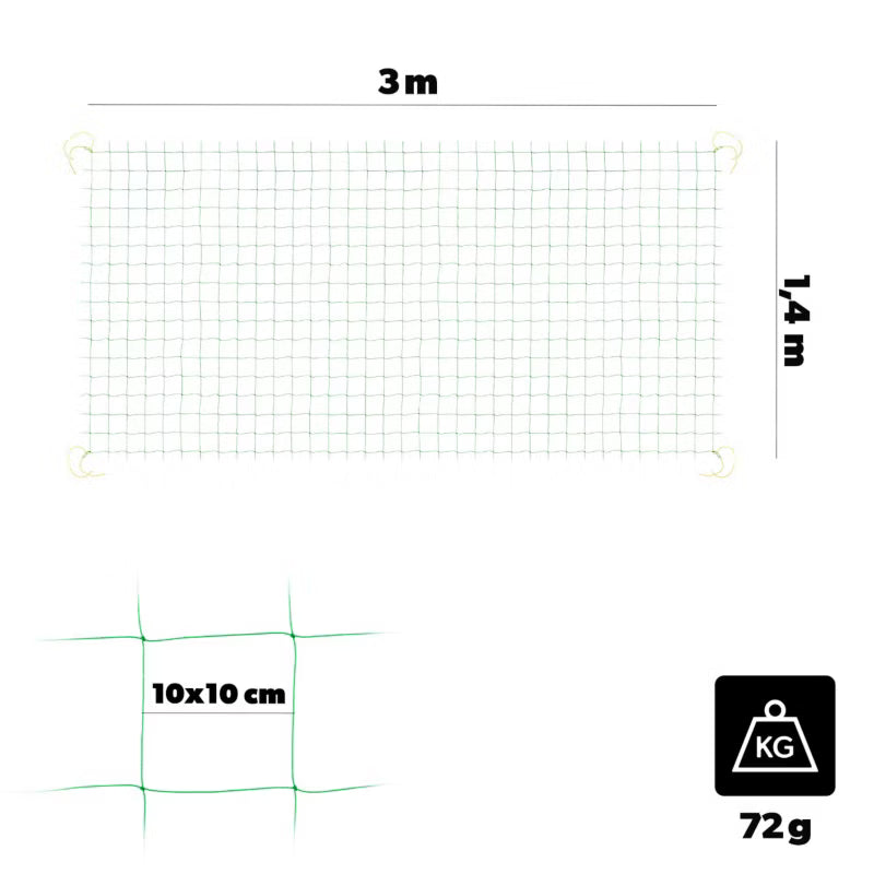 Plantestativer Sæt med Net 11 mm Grøn 9 Stk.