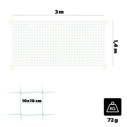 Plantestativer Sæt med Net 11 mm Grøn 9 Stk.