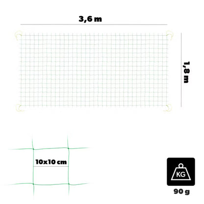 Plantestativer Sæt med Net 180 cm x 11 mm Grøn