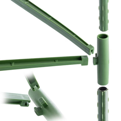 Plantestøtte 132 cm Grøn 6 Stk.