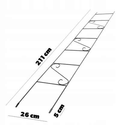 Plantestøtte Blomsterstige 210 cm Stål
