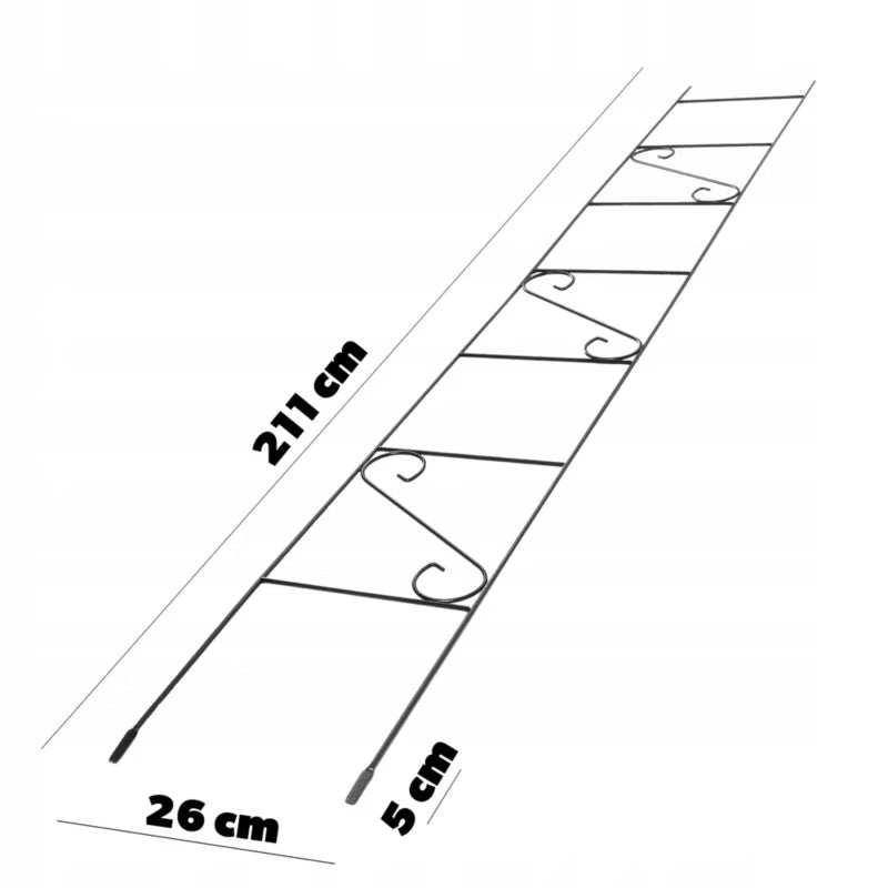 Plantestøtte Blomsterstige 210 cm Stål