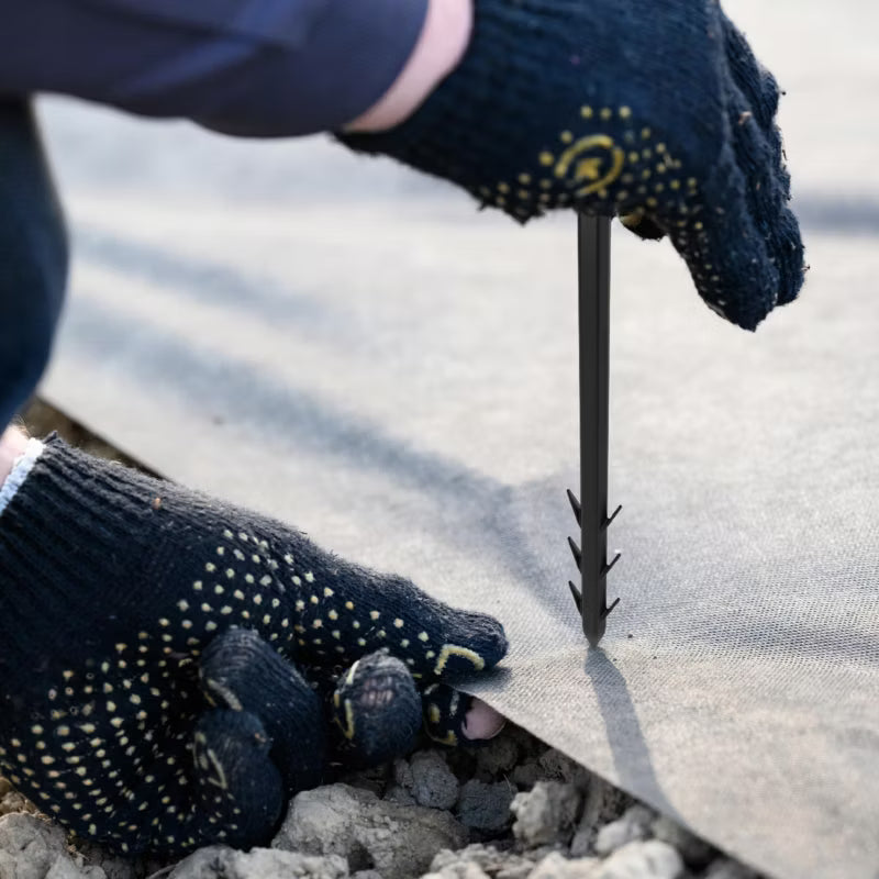 Plastikpløkker til Ukrudtsdug 20 cm Sort 100 Stk.