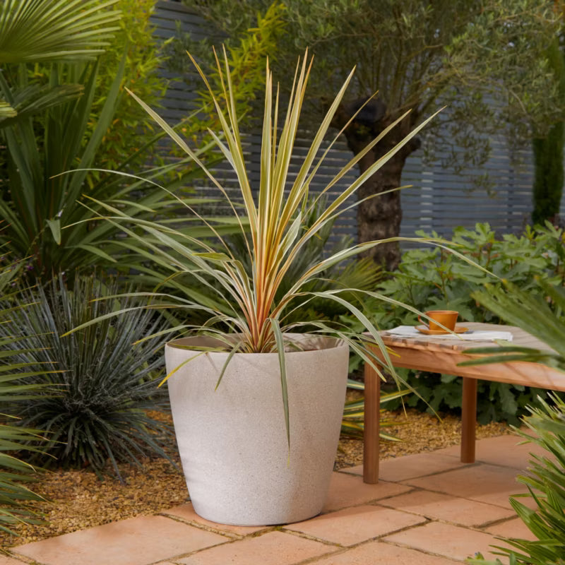 Plastikurtepotte 43 cm Beige Steneffekt