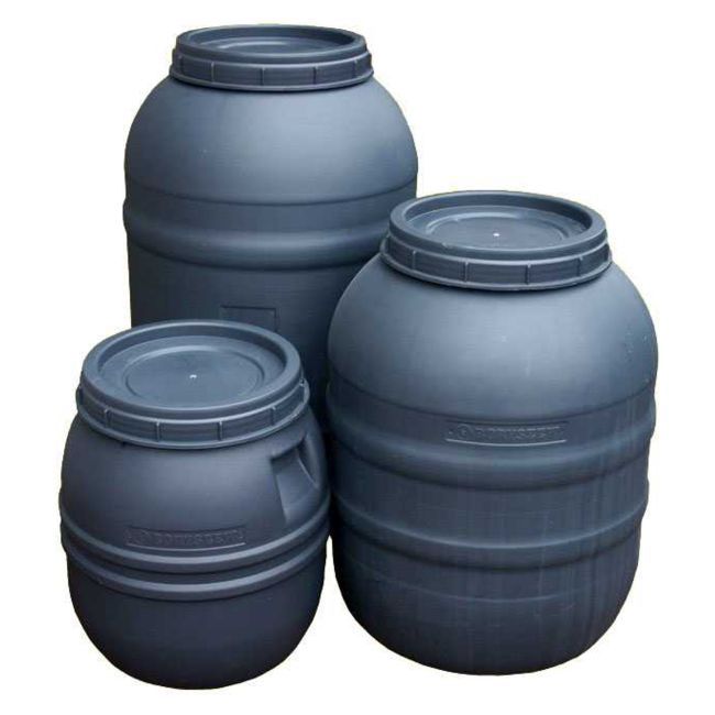 Plasttønde 70 Liter 54 cm Grå
