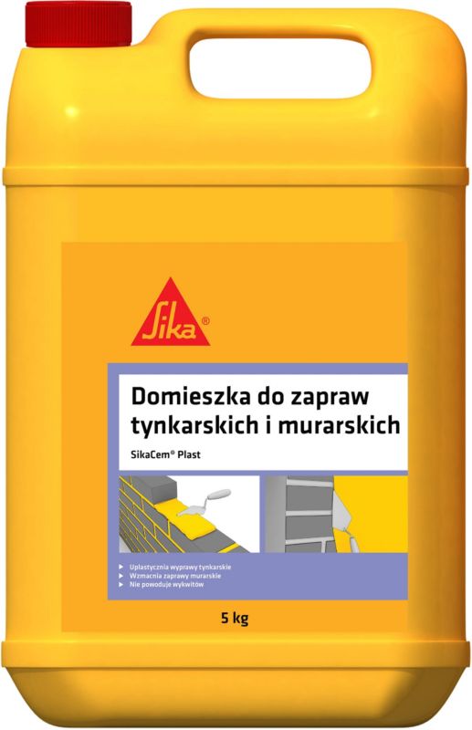 Sika SikaCem plastificeringsmiddel til pudse- og mørtelblandinger, 5 kg