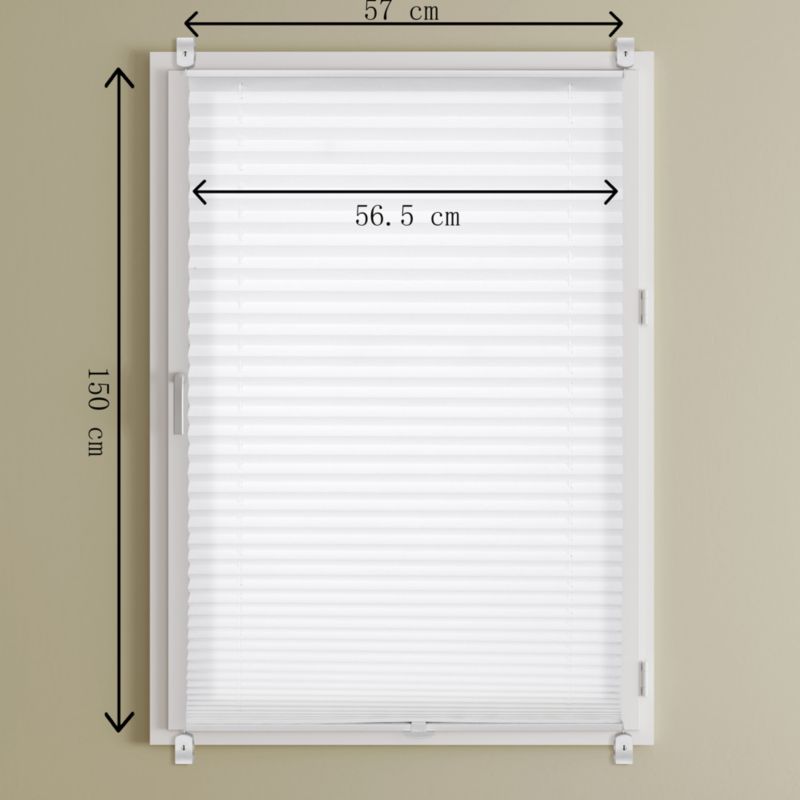 Plissegardin Colours Caprera 57 x 150 cm hvid
