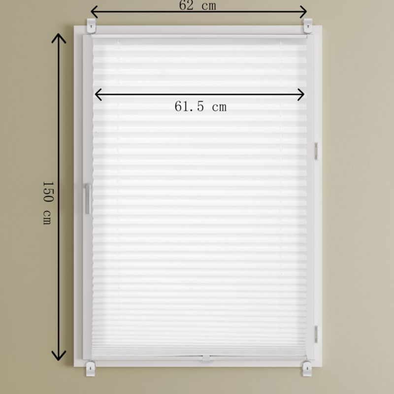 Plisse Colours Caprera 62 x 150 cm hvid