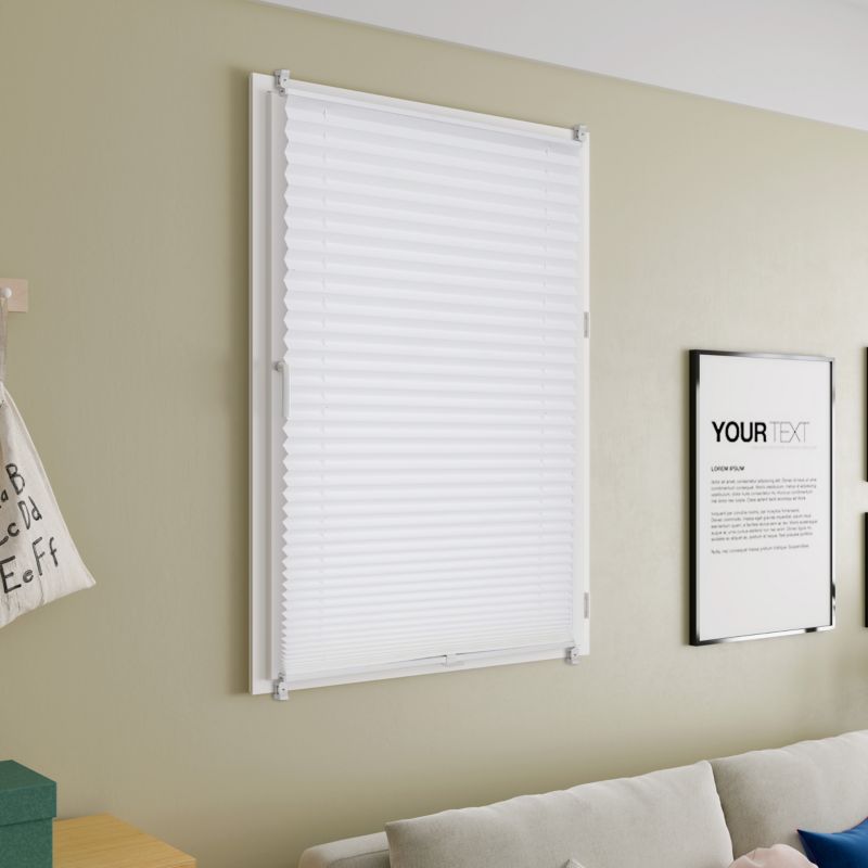Plisse Colours Caprera 68 x 210 cm hvid