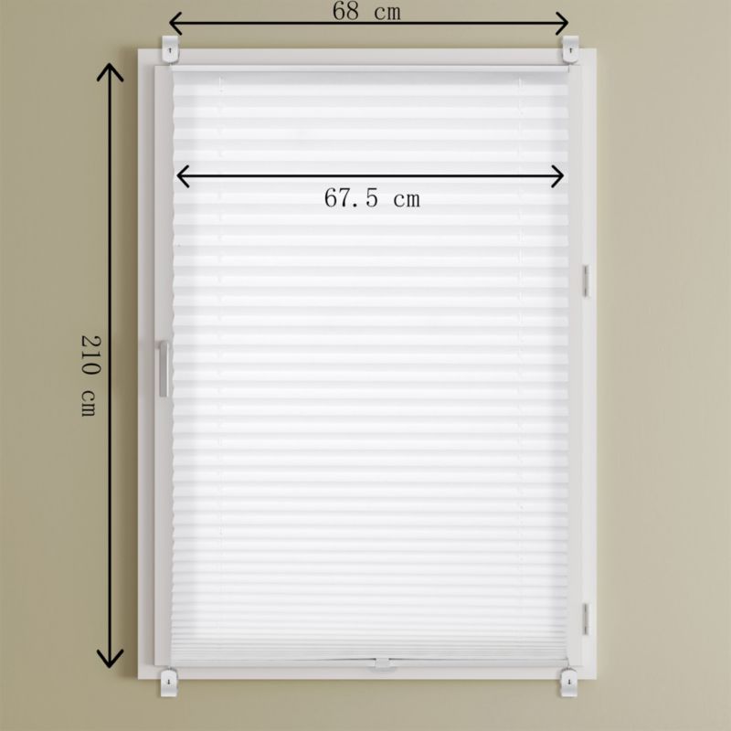 Plisse Colours Caprera 68 x 210 cm hvid