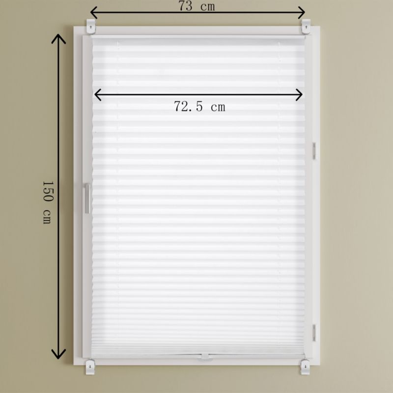 Plisse Colours Caprera 73 x 150 cm hvid