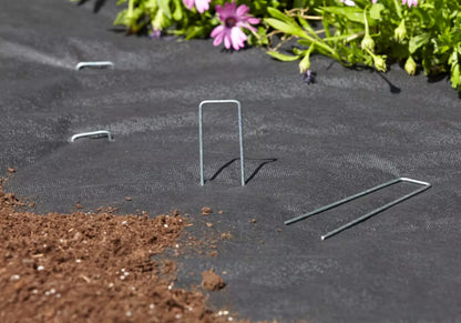 Pløkker til Fiberdug 140x30 mm Galvaniseret Stål 20 Stk.