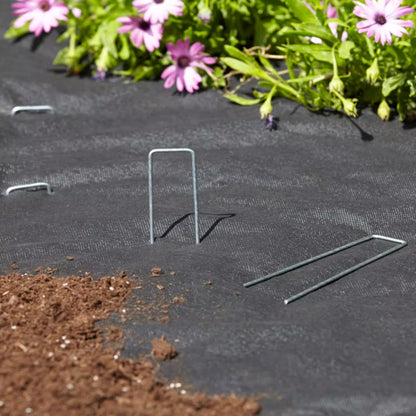 Pløkker til Fiberdug 140x30 mm Galvaniseret Stål 20 Stk.