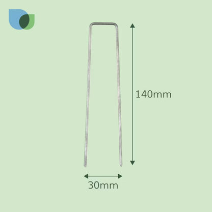 Pløkker til Fiberdug 140x30 mm Galvaniseret Stål 20 Stk.