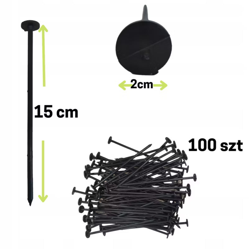 Pløkker til Fiberdug 15 cm 100 Stk.