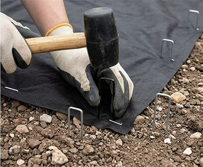 Pløkker til Ukrudtsdug 15 cm Galvaniseret Stål 100 Stk.